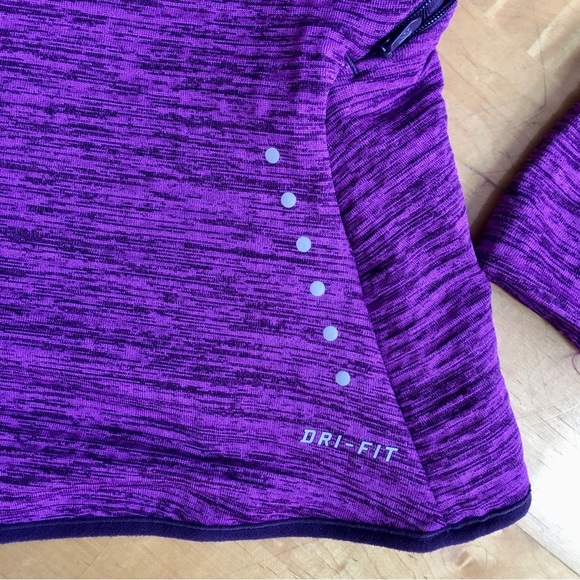 SOLD! Nike Dri-Fit Quarter Zip Pullover, Thumbholes, Purple, Magenta, Black, S - Picture 11 of 17
